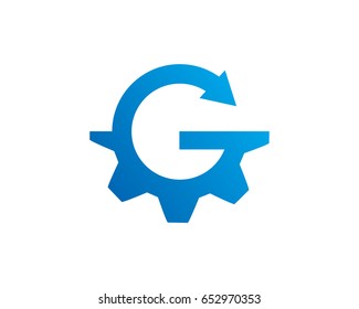 Letter G Gear Logo Template Design Vector, Emblem, Design Concept, Creative Symbol, Icon