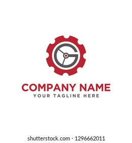 Letter G gear logo - vector