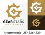 Letter G Gear Star Logo Icon Vector Design