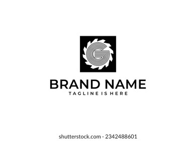 letter G gear vector logo