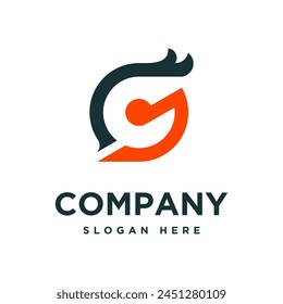 letter g and geek logo icon and vector