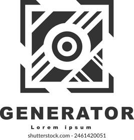 letra G en el logotipo de la tecnología del generador