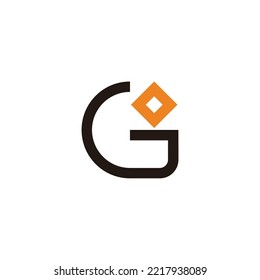 letter g geometric box star logo vector 