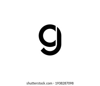 letter G and gj, jg cj, jc logo design vector template