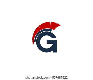 Letter G Gladiator Logo Design Template Element