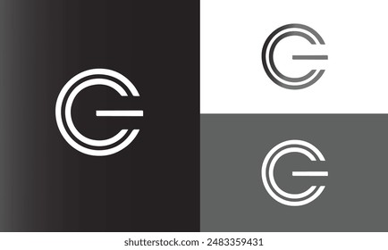 Letter G with Global Energy logo design icon, flat minimal style logo design concept.	