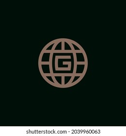 Letter G globe logo design illustration vector template