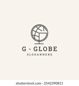 Letter g globe logo icon design template vector illustration