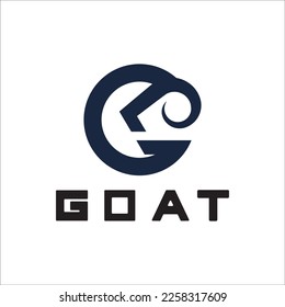 Letter G Goat Head Logo-Vector illustration