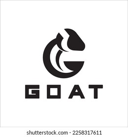 Letter G Goat Head Logo-Vector illustration