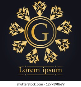 Letter G Golden Monogram