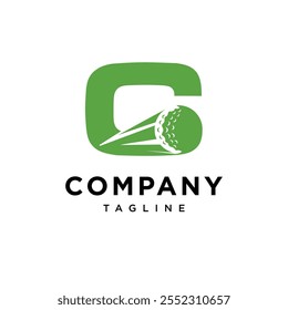 Letter G Golf Ball Logo Icon Vector