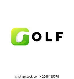 letter g golf logo design vector