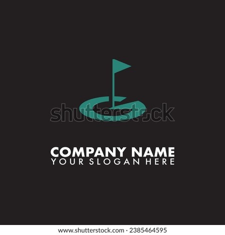Letter G Golf logo vector template on isolated.