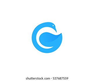 Letter G Goose Logo Design Template Element