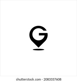 letter  g gps location logo,travel vector pin mark design template