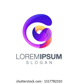 letter G gradient color logo design vector 