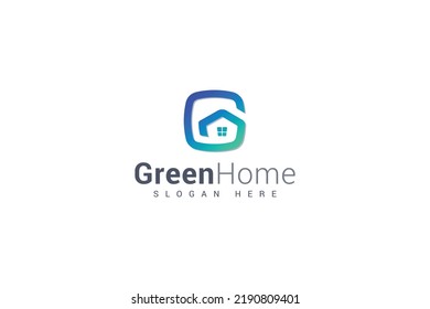 Letter G green colour creative home logo