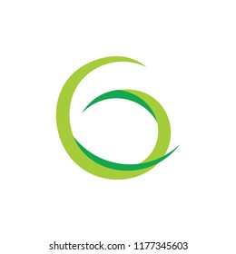 letter g green grass symbol vector