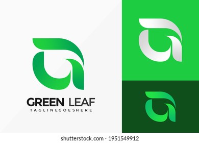 Letter G Green Leaf Business Logo Vector Design. Abstract emblem, designs concept, logos, logotype element for template.