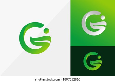 Buchstabe G Green Leaf Logo Design, Moderne Logo Designs Vektorgrafik Vorlage