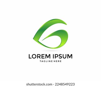 Letter G Green Leaf Logo Vector Design. Abstract emblem, designs concept, logos, logotype element for template.