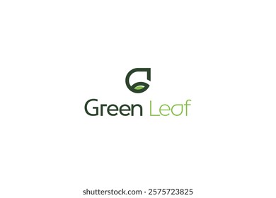 Letter G green leaf natural environmental eco-friendly logo