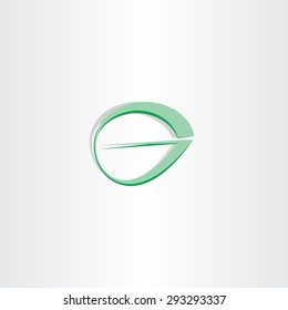 letter g green leaf stylized logotype design