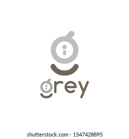Letter G grey logo icon symbol vector