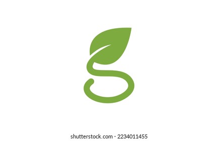 Letter g grow logo design vector image