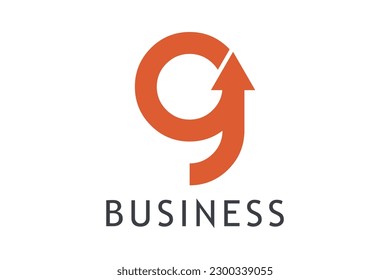 Letter G with growth arrows concept. Very suitable for symbol, logo, company name, brand name, personal name, icon and many more.