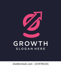 Letter G Growth Logo Vector Template
