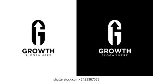 Letter G Growth Logo Vector Template