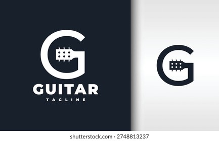 Letter G Guitar Logo Design