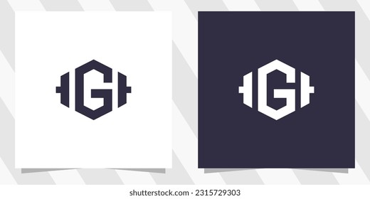 letter g with gym logo design