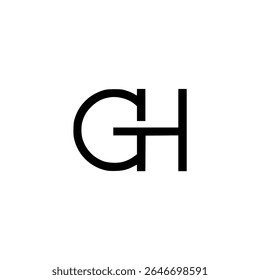 letter G and H combined monogram company logo vector illustration template design