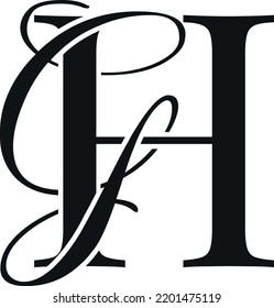 Diseño del logotipo de la letra G y H, logotipo elegante y elegante