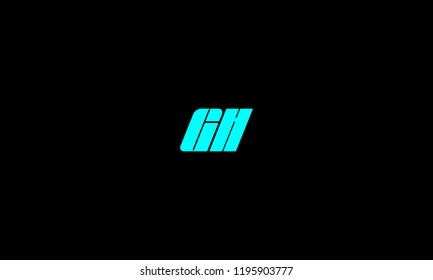LETTER G AND H LOGO WITH NEGATIVE SPACE EFFECT FOR LOGO DESIGN OR ILLUSTRATION USE