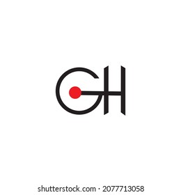 Letter g h logo template Free Vector