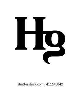 letter G and H logo vector.