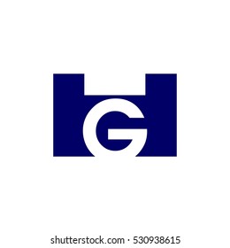 letter G and H logo vector