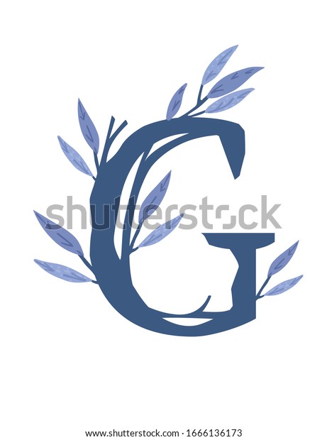 Letter G Hand Drawn Tree Branches Stock Vector (Royalty Free ...