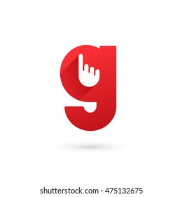 Letter G hand logo icon design template elements
