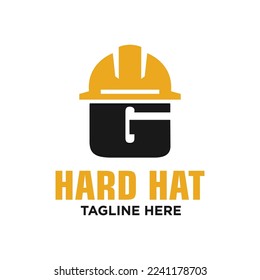 Letter G Hard Hat Logo Design Template Inspiration, Vector Illustration.