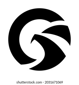 Letter G, Hawk or eagle, Logo design template