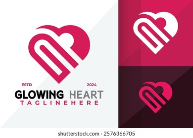 Letter G Heart Logo Icon Vector Design Illustration