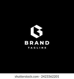 Letter G Hexagon With Arrow Icon Logo Design. Geometric Shape Initial Letter G Arrow Logo Design.