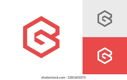 Letra G hexagonal vector de diseño de logotipo