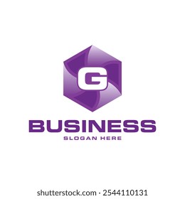 Letter G Hexagon Technology Simple Icon Modern Design Logo