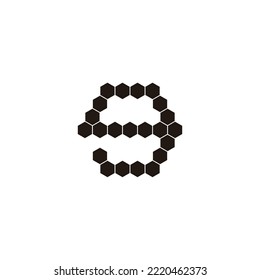 Letter g hexagons, hexagonal geometric symbol simple logo vector